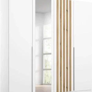 rauch Drehtürenschrank »Kleiderschrank Schrank Garderobe Breiten 181/226/271 cm LAMELLA« 3 verschiedene Ausstattungen BASIC/CLASSIC/PREMIUM (inkl. SOFT-CLOSE),elegante Lamellen-Auflage in 3D Akustikpaneel Optik MADE IN GERMANY Online Kaufen
