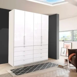 Sonderangebot WIEMANN Falttürenschrank »Loft, Kleiderschrank, Schrank, Wäscheschrank, mit Glasfront« 3 Breiten, 2 Höhen 216/236 cm auswählbar, MADE IN GERMANY,inkl. gepämpften Schubkästen und Türen, mit Panoramaöffnung