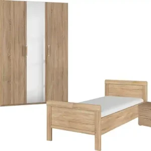 rauch Schlafzimmer-Set »Komplettschlafzimmer Schlafzimmer EVELYN« Set, inkl. SOFT-CLOSE-FUNKTION, 3 Stk. tlg. Schrank und Bett in 2 Breiten, Nachttisch 2 Schubladen MADE IN GERMANY Schnäppchen
