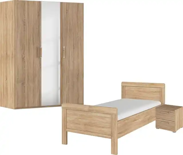 rauch Schlafzimmer-Set »Komplettschlafzimmer Schlafzimmer EVELYN« Set, inkl. SOFT-CLOSE-FUNKTION, 3 Stk. tlg. Schrank und Bett in 2 Breiten, Nachttisch 2 Schubladen MADE IN GERMANY Schnäppchen