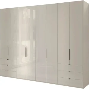 Neu WIEMANN Falttürenschrank »Ohio, Kleiderschrank, Schrank, Garderobe, mit Schubladen, 300 cm« inklusive Einlegeböden & Kleiderstangen, 2 Höhen, MADE IN GERMANY,inklusive Tür und Schubkastendämpfung, hochwertige Glasfront