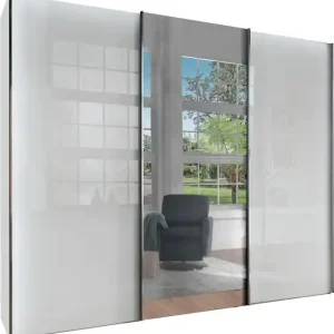 WIEMANN Schwebetürenschrank »Monaco, Kleiderschrank, Schrank, Wäscheschrank, mit Schiebetüren« 2 Breiten, 2 Höhen 216/236 cm auswählbar, MADE IN GERMANY,hochwertige Glas- und Spiegelfront, variable Inneneinteilung Bestpreis
