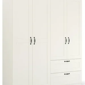 Geprüft rauch Drehtürenschrank »Cottage by Quadra Spin« in skandinavischem Landhausstil, mit Schubladen