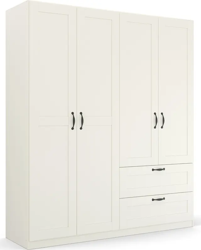 Geprüft rauch Drehtürenschrank »Cottage by Quadra Spin« in skandinavischem Landhausstil, mit Schubladen