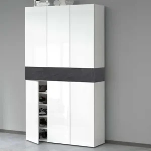 Home affaire Schuhschrank »Savona« Höhe 200cm, 12 Einlegeböden, 21 Fächer Abverkauf