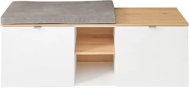 Gratis Versand Innostyle Schuhschrank »Bari Schuhbank inkl. Sitzkissen, BxHxT 128x50x38 cm« 1 Stk. tlg. 2 türig, 6 Fächer, Softclose, ABS Kantenschutz