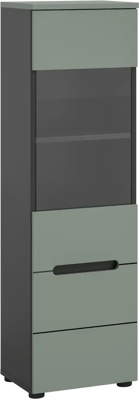 Home affaire Vitrine »REHAT, TOPSELLER!, Höhe 125 cm, 1 Glastür, 1 Böden, 3 Fächer« stehend und hängend montierbar, 1 Stk. tlg. Vitrinenschrank, Schrank, Glasvitrine, Wohnzimmervitrine Ausverkauf