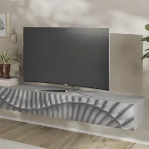 OTTO home TV-Board »Snake, Schwebe-Lowboard, TV-Schrank, Media-Board, Breite 210 cm« mit Siebdruck-Front, 1 Klappe, wandhängend, stilvoll & funktional Begrenztes Angebot