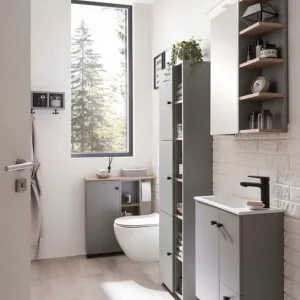 Preisreduziert welltime Spiegelschrank »Balto, Breite 49 cm« Mit LED-Beleuchtung, Regal beidseitig montierbar