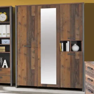 FORTE Kleiderschrank »Clif« Maße: B/H/T ca. 156x205x52 cm,mit Spiegelauflage Direktkauf