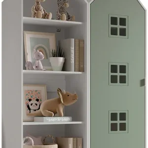 Vipack Kleiderschrank »Set Casami Bruges in trendigem Design, 1 Regal u. 1 Kleiderschrank« Schranktür in verschiedenen Farben und Fensteranordnungen, 2 Stk. tlg. variable Typenanordnung, Kleiderschrank mit Böden und Kleiderstange Expressversand