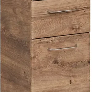 Ausverkauf Saphir Unterschrank »Quickset Badschrank mit 1 Tür und 2 Schubladen, 35 cm breit« Badezimmer-Unterschrank inkl. Türdämpfer, Griffe in Chrom Glanz