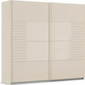 rauch Schwebetürenschrank »Kleiderschrank Schrank Garderobe Schlafzimmerschrank RUGA« Auflagen in moderner Lamellen-Optik, mit Glasauflagen MADE IN GERMANY Sonderaktion