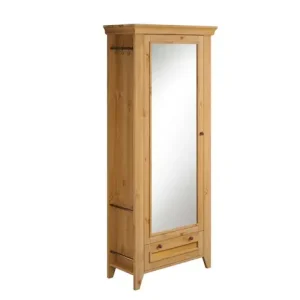Preisknaller OTTO home Garderobenschrank »Skandinavia« Massivholz, mit Spiegel und seitlichen Hängemöglichkeiten