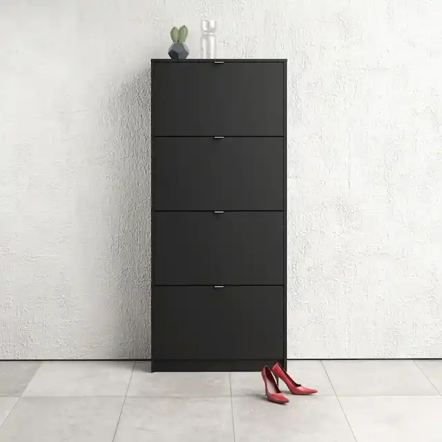 INOSIGN Schuhschrank »Shoes Schuhaufbewahrung, Schuhkommode, Schuhregal, staurum« mit vier Klappen, modern, 2 Böden, Höhe 162 cm, ca. 24 Paar Schuhe Letzte Chance