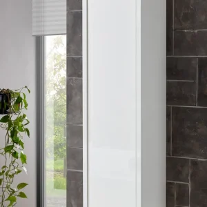 Home affaire Stauraumschrank »Studio Line, Badschrank in Hochglanz Weiß, im modernen Design« ausreichend Stauraum Preisknaller