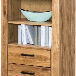 Preisreduziert Home affaire Vitrine Metallfüße im Industrie-Design, Eiche Teilmassiv, viel Stauraum