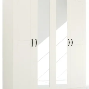 rauch Drehtürenschrank »Cottage by Quadra Spin« in skandinavischem Landhausstil, mit Spiegel Wochenendangebot