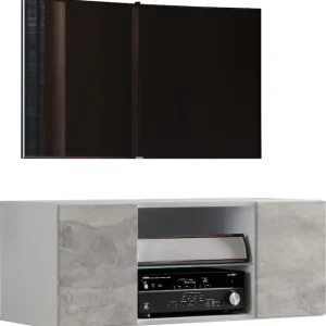 Gratis Versand VCM Wohnzimmertisch »Holz TV Wand Hänge Lowboard Fernsehschrank Jusa 95« 1 Stk. tlg.