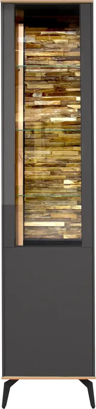 Mäusbacher Standvitrine »Faro« Faro Standvitrine B 43 cm, inkl. Beleuchtung, Push to open, Metallfüße Must-Have