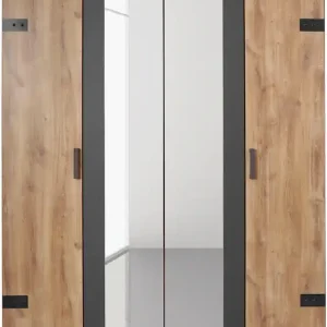 Wimex Drehtürenschrank »Malmö, Kleiderschrank mit Spiegel, Made in Germany« im Industrial Look, 180 oder 225cm breit Must-Have