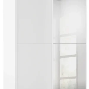 rauch Schwebetürenschrank »Kleiderschrank Schrank Garderobe Schlafzimmerschrank SCALE-DUO« edle zweigeteilte Türen, Spiegel und 3 Zierleisten MADE IN GERMANY Direkt Vom Hersteller