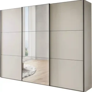 WIEMANN Schwebetürenschrank »Phoenix, Made in Germany, modernes Design, Highlight, Blickfang« Viele Farbkombinationen, in 4 Breiten und in 2 Höhen erhältlich,maximaler Staurraum, inkl.Einlegeböden, Wäscheböden u. Dämpfer Garantierte Lieferung