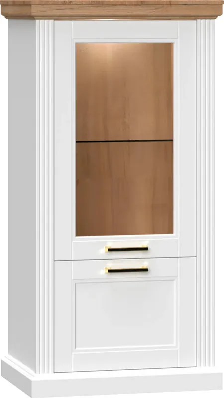 Super-Preis OTTO home Vitrine »Tara« (H/B/T): 132/66/48cm,lackiert mit wasserbasiertem UV-Lack, Soft-Close-Funktion