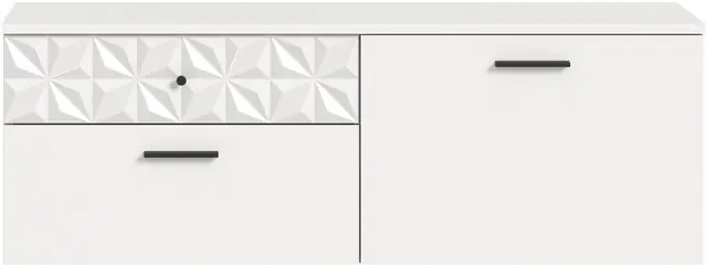 Home affaire Schuhschrank »VICENZA, hängend, 2 Schubkästen, 1 Klappe, 2 Fächer, Ornamentabsetzung« Hängeschrank, Flurschrank, Dielenschrank, Anrichte, Kommode Top-Angebot