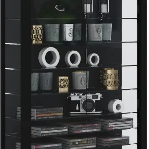 Ausverkauf VCM Standvitrine »Holz Glas Stand Vitrine Sammelvitrine Lumo Mini« 1 Stk. tlg.