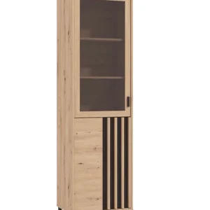 Home affaire Vitrine »LAVAL Vitrinenschrank, Glasschrank, Standvitrine, Highboard/Sideboard« Türen, 4 Einlegeböden, 5 Fächer, Gesamtmaße (B/T/H): 54,5/40/192,5 cm Solange Der Vorrat Reicht