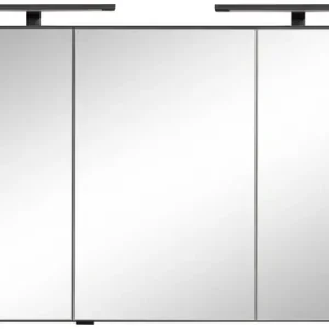 welltime Spiegelschrank »"Trento", Badezimmerschrank, Badmöbel« Breite 120 cm, mit 3D-Effekt, Spiegeltüren, inklusiveLED-Beleuchtung Solange Der Vorrat Reicht