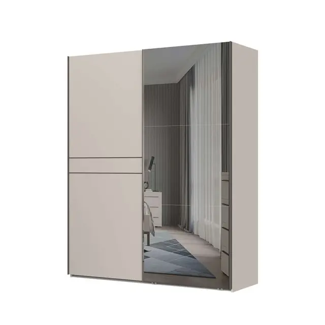 Expressversand OTTO home Schwebetürenschrank »Opera Kleiderschrank, Schlafzimmerschrank, Garderobe, Schrank« UV lackiert, Soft Close Funktion, Spiegel, Höhenverstellbare Füße