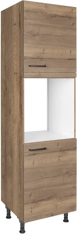 nobilia® Herdumbauschrank »"Structura", Ausrichtung wählbar, mit zwei zusätzlichen Türen,« vormontiert, Breite/Höhe: 60/167,8 cm Sonderaktion