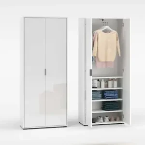 Home affaire Mehrzweckschrank »JOLLY, Stauraumschrank , Breite 72,5 cm , Höhe 178 cm« 1 Stk. tlg. 2 Türen, 4 Einlegeböden,1 Auszugsstange - Schrank hochglanz lackiert Highlight