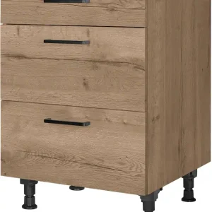 nobilia® Kochfeldumbauschrank »"Structura", vormontiert, mit Schubkasten und Auszügen,« in den Breiten 60 und 90 cm Top-Seller