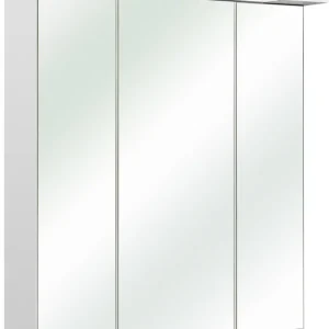 Saphir Spiegelschrank »Quickset 376 Badschrank, 3 Spiegeltüren, 6 Einlegeböden, 67 cm breit« inkl. LED-Beleuchtung, Türdämpfer, Schalter-/Steckdosenkombination Abverkauf