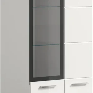 Home affaire Vitrine »FLORENZ, Höhe: 160 cm, hochwertige MDF-Front, Glastür, Glasböden« 1 Stk. tlg. Vitrine, Vitrine weiß, Vitrinenschrank, Wohnzimmervitrine, Wohnzimmer Direkt Vom Hersteller