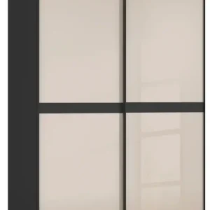 rauch Schwebetürenschrank »Kleiderschrank Schrank Garderobe Schlafzimmerschrank SCALE-LINE« edle Optik mit Bauchbinde in Korpusfarbe mit Glasfront MADE IN GERMANY Solange Der Vorrat Reicht