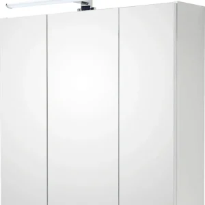 Billig Saphir Spiegelschrank »Quickset 360 Badschrank, 3 Spiegeltüren, 6 Einlegeböden, 75 cm breit« inkl. LED-Beleuchtung, Türdämpfer, Schalter-/Steckdosenkombination
