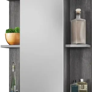 Sichere Zahlung BASIC by Balculina Spiegelschrank »Silver,Badezimmerschrank BxHxT 60x70x20« 1 Stk. tlg. Breite 60cm, Tür L/R monierbar, FSC-Mix 70%