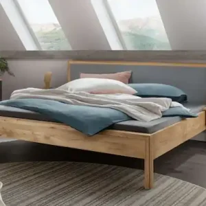 Nur Für Kurze Zeit Home affaire Schlafzimmer-Set »Huven Schlafzimmer« Set, 3 Stk. tlg. Massivholzbett aus Eiche mit 2 Nachttische, Kopfteil mit Filz, FSC