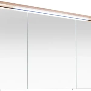Saphir Spiegelschrank »Quickset 923 Badschrank, 3 Spiegeltüren, 6 Einlegeböden, 115 cm breit« inkl. LED-Beleuchtung, Türdämpfer, Schalter-/Steckdosenkombination Abverkauf