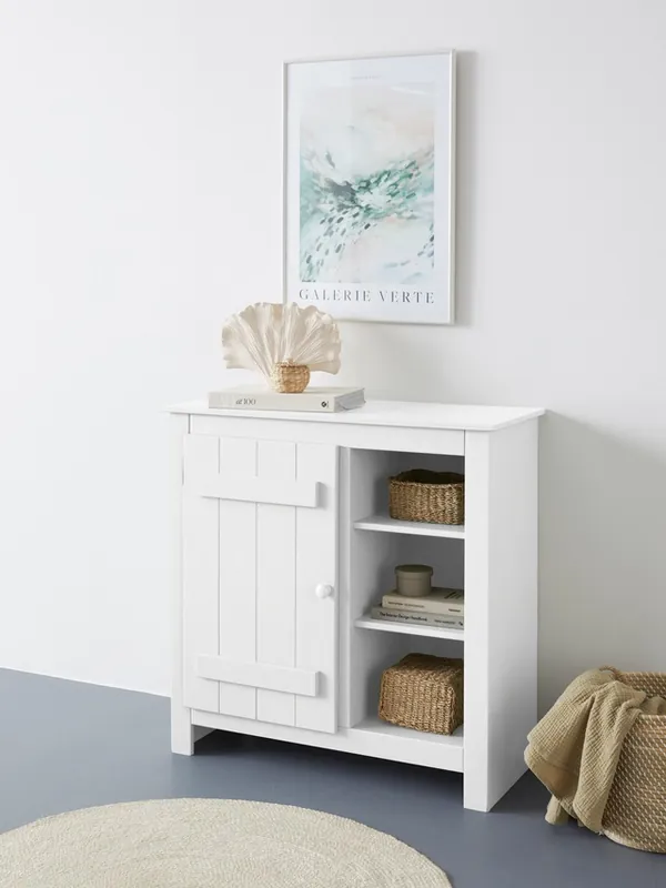 OTTO home Stauraumschrank »Bertram« Massivholz,4 verstellbare Einlegeböden, Magnetverschluss,Höhe 90 cm Neu Im Sortiment