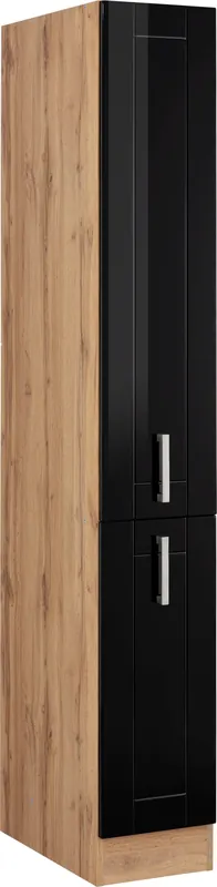 KOCHSTATION Apothekerschrank »KS-Tinnum« 30 cm breit, 200 cm hoch, Metallgriffe, MDF Fronten, Auszüge Top-Preis