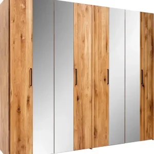 Preisreduziert Home affaire Falttürenschrank »Chamara« in unterschiedlichen Schrankbreiten erhältlich,massives Eichenholz