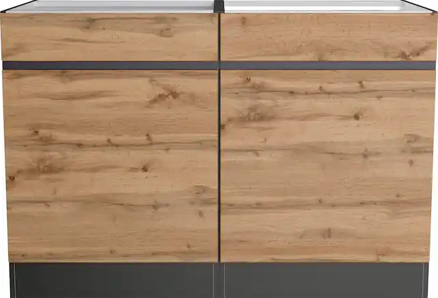 KOCHSTATION Spülenschrank »KS-Riesa« Breite 120 cm, MDF-Fronten Zertifiziert