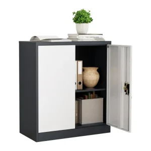 Günstig VCM Aktenschrank »Büroschrank Stahlschrank abschließbar Malivo 2fach« 1 Stk. tlg.