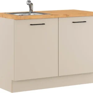 IMPULS KÜCHEN Mehrzweckschrank-Set »Warschau« Spülenschrank und Wäschekorbschrank, Breite 120 cm, 6 Stk. tlg. Wochenendangebot