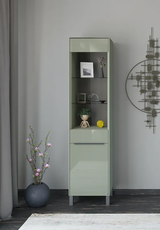 set one by Musterring Standvitrine »Reno« 1 Stk. tlg. Mit Vierkantfuß in diversen Farben, 197 cm Höhe & Farbauswahl Top-Angebot